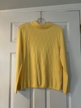 Alia Pale Yellow Cowlneck Sweater